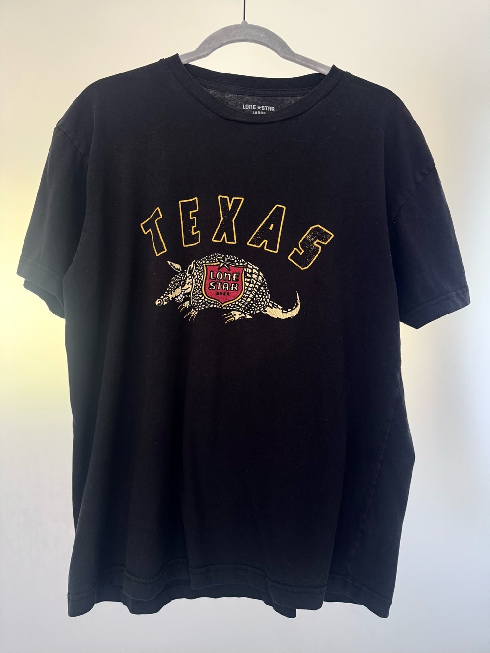 Texas Black Graphic T-Shirt - Armadillo Logo
